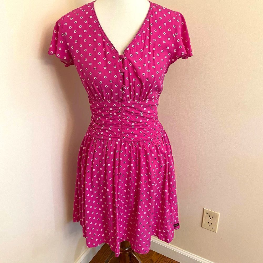 Matilda Jane Some Moxie Pink Floral Dress Small